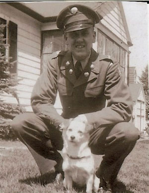 Ray Mellin in uniform- WWII era