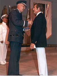 George Lesko receiving his POW medal
