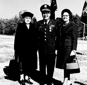 Col Charles B. Frank at retirement with wife Rebecca.